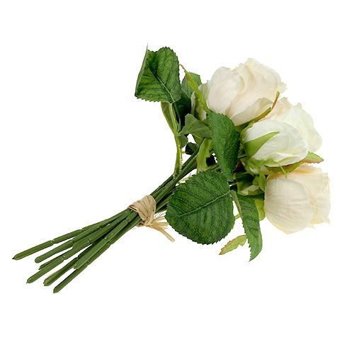 Artículo Ramo de rosas crema 26cm
