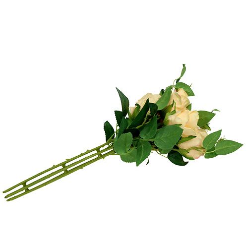 Floristik24 Ramo de rosas crema L46cm