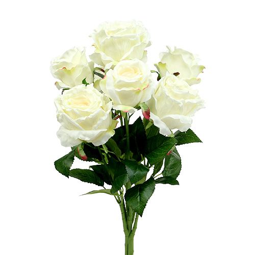 Ramo de rosas blancas, crema 55cm
