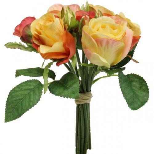Ramo de rosas naranjas Ø17cm L25cm
