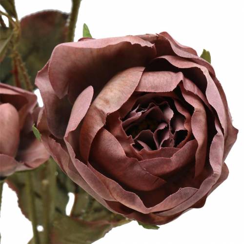 Floristik24 Rama de rosa artificial violeta 76cm