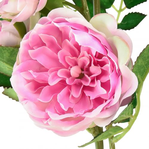 Artículo Rama de rosas rosas de seda ramas artificiales rosas crema rosa 79cm