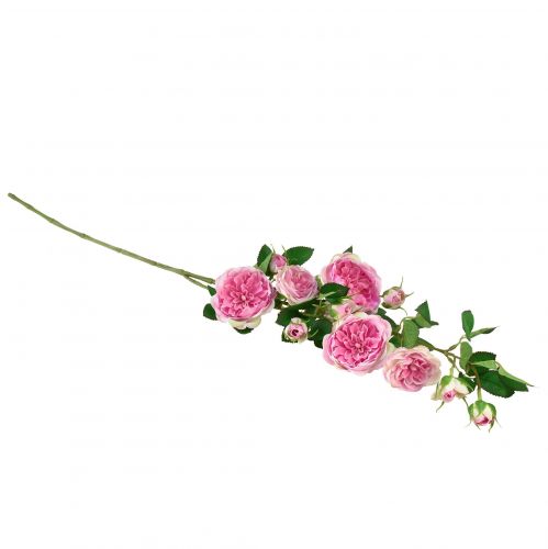 Artículo Rama de rosas rosas de seda ramas artificiales rosas crema rosa 79cm
