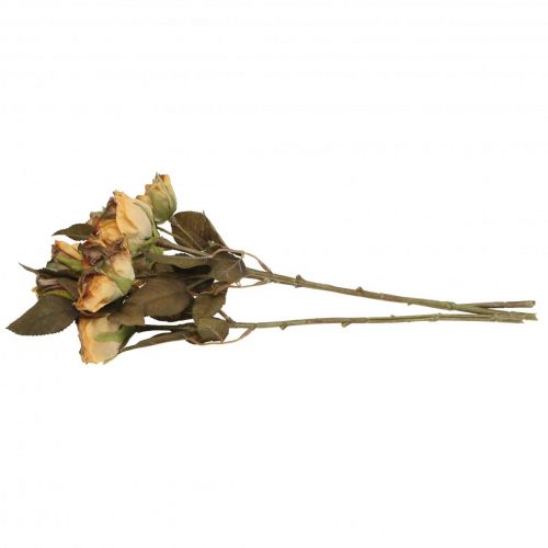 Artículo Ramo de rosas decorativo flores artificiales ramo de rosas amarillo 45cm 3 piezas