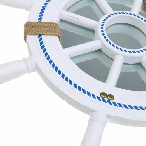 Floristik24 Espejo volante decorativo blanco Ø40cm