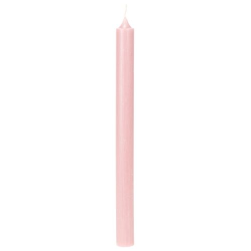 Velas rústicas cónicas de color rosa sólido, 350/28 mm, 4 unidades