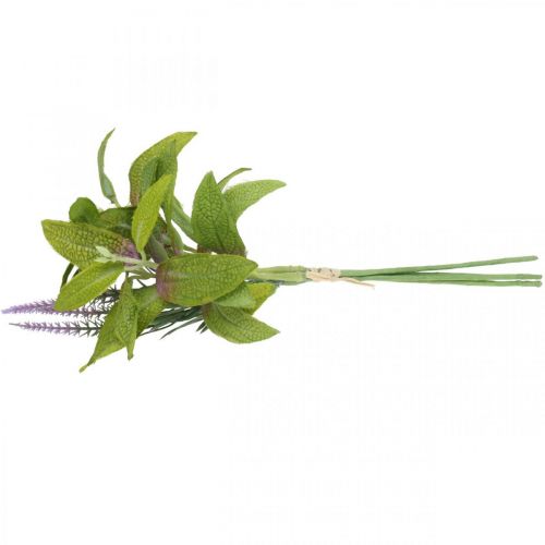 Artículo Ramo de salvia artificial, flores de seda, ramas de salvia violeta artificial L26cm 4pcs