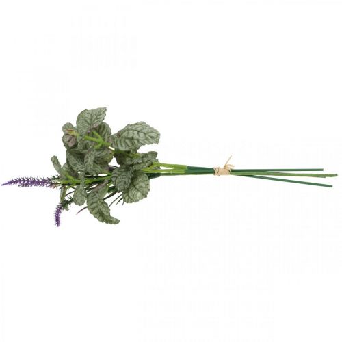 Artículo Flores de seda artificial, salvia en ramo, flor de seda de salvia violeta L28cm 4pcs