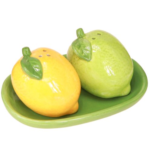 Artículo Salero y pimentero de cerámica decoración limón lima 13×8cm