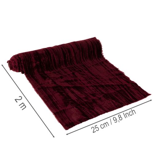Camino de mesa decorativo de cinta de terciopelo y manualidades, 25 cm x 2 m | Floristik24.es