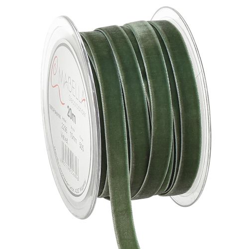 Cinta de terciopelo cinta de regalo cinta decorativa verde B10mm 20m