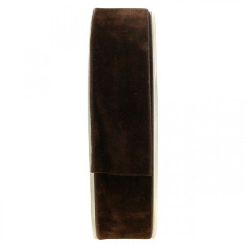 Cinta decorativa marrón, cinta de terciopelo de doble cara, cinta decorativa W25mm L7m