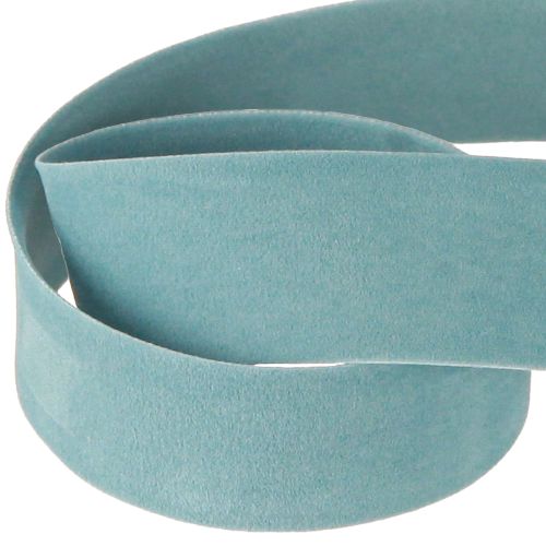 Artículo Cinta de terciopelo azul para joyería, color azul claro, 25 mm, 7 m