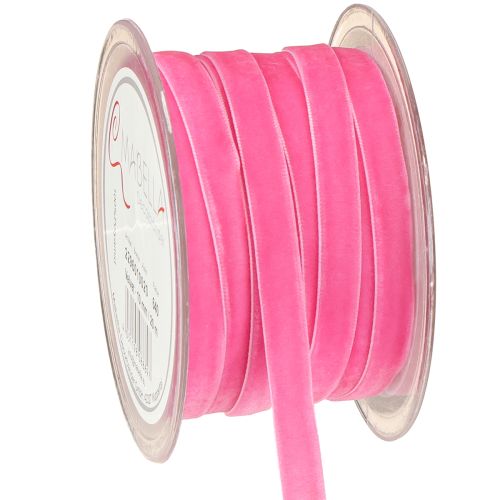 Cinta de terciopelo, cinta decorativa, cinta de regalo, terciopelo rosa, 10 mm, 20 m