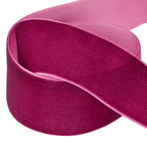 Artículo Cinta de terciopelo cinta decorativa cinta de regalo de terciopelo Erika 40mm 8m