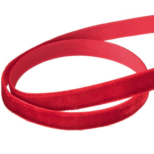 Artículo Cinta de terciopelo cinta decorativa Cinta de terciopelo roja 10mm 20m