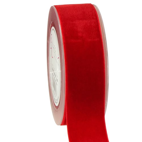 Floristik24 Cinta de terciopelo, cinta de regalo, cinta decorativa, terciopelo rojo, 40 mm, 8 m