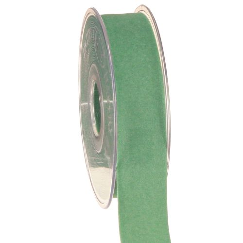 Cinta de terciopelo verde para regalo, cinta de terciopelo verde, 25 mm, 7 m