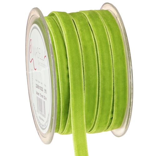 Cinta de terciopelo verde claro cinta decorativa terciopelo verde 10mm 20m