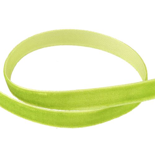 Artículo Cinta de terciopelo verde claro cinta decorativa terciopelo verde 10mm 20m