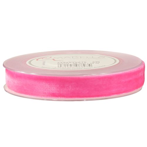 Artículo Cinta de terciopelo rosa decorativa Cinta de terciopelo rosa 20 mm 10 m