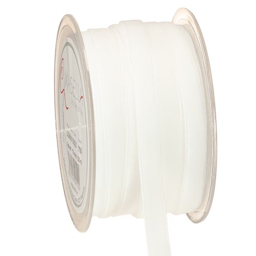Cinta de terciopelo blanca, cinta decorativa, cinta de regalo blanca, 10 mm, 20 m