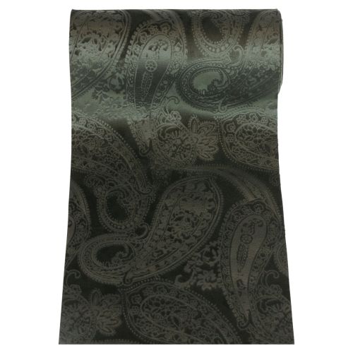 Artículo Camino de mesa con cinta de terciopelo cinta de mesa verde Paisley 150mm 3m