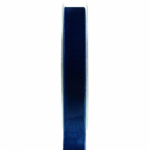 Floristik24 Cinta de terciopelo azul 20mm 10m