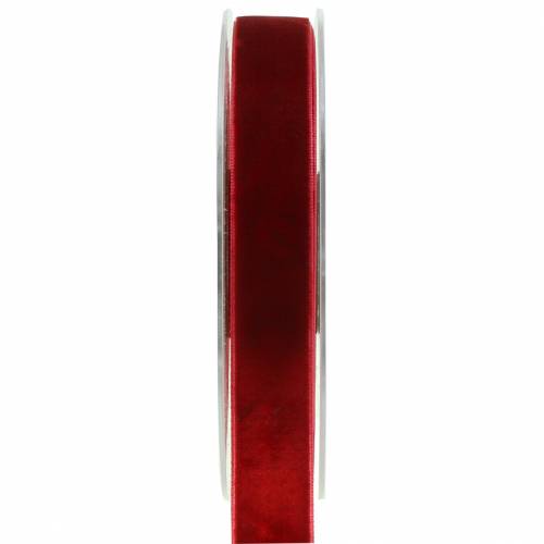 Floristik24 Cinta terciopelo rojo oscuro 20mm 10m
