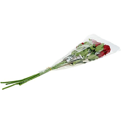 Floristik24 Terciopelo rosa rojo 65cm 6pcs