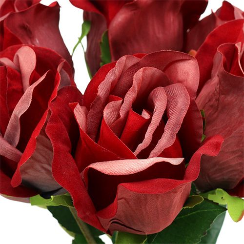 Artículo Terciopelo rosa rojo Ø8cm L45cm 6pcs