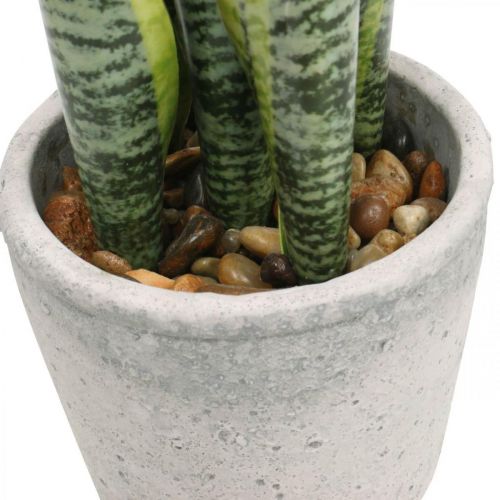 Artículo Arco de cáñamo artificial, planta verde en maceta, Sansevieria H39cm Ø12cm