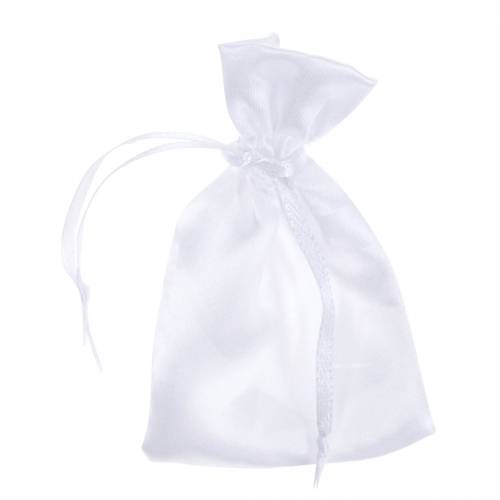 Floristik24 Bolsas de satén blanco 6.5 × 10cm 10pcs