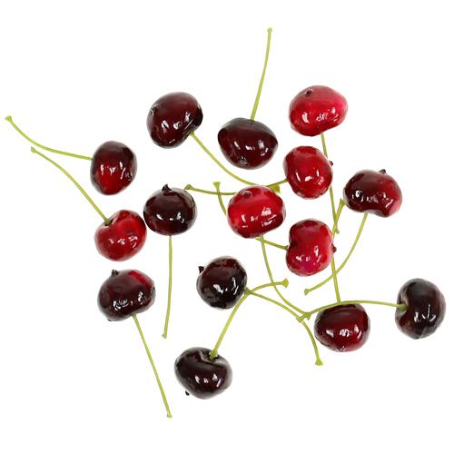 Floristik24 Mezcla de cerezas agrias de frutas artificiales Ø1.5cm 108p