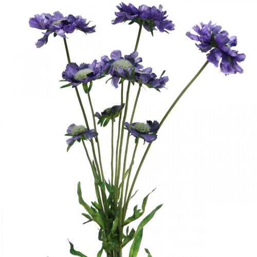 Scabious flor artificial púrpura H64cm manojo con 3pcs