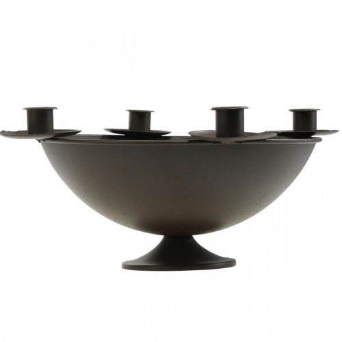 Artículo Cuenco decorativo portavelas varilla portavelas metal marron Ø31cm