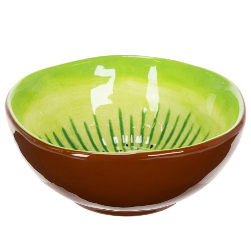 Floristik24 Cuenco de cerámica con diseño kiwi. Ideal para mesas de comedor y bufés con estilo. 15 cm.