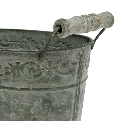 Floristik24 Shell zinc ovalado 25cm x 13,5cm H10,5cm