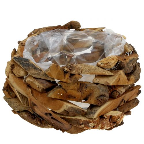 Floristik24 Cuenco de madera natural Ø32cm H16cm