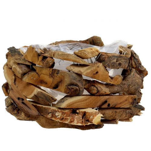 Floristik24 Cuenco de madera natural Ø32cm H16cm