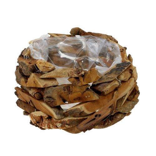 Floristik24 Cuenco de madera natural Ø28cm H16cm