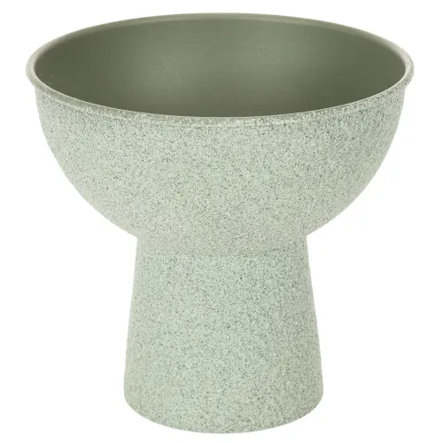 Macetero redondo moderno sobre una base alta, 18 cm.