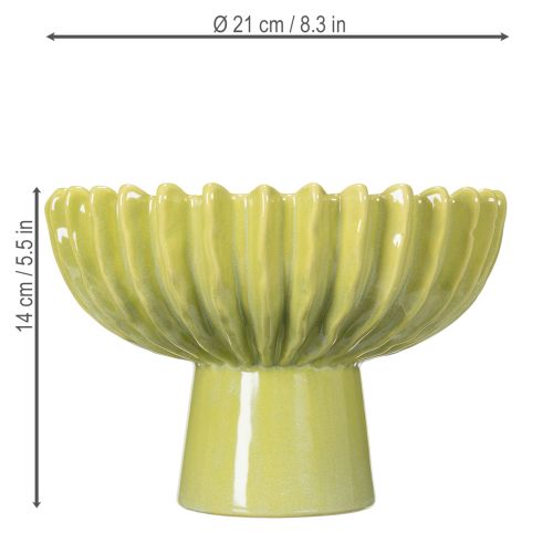 Artículo Cuenco de cerámica, diseño elegante para decoración de mesa y accesorio del hogar, 21 cm