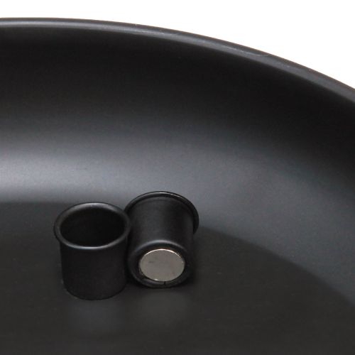 Artículo Cuenco con portavelas magnético negro Ø33cm H7,5cm