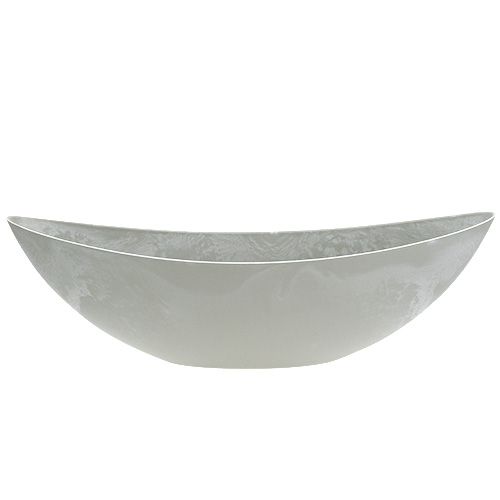 Floristik24 Cuenco ovalado gris 39cm x 13cm H13cm, 1p