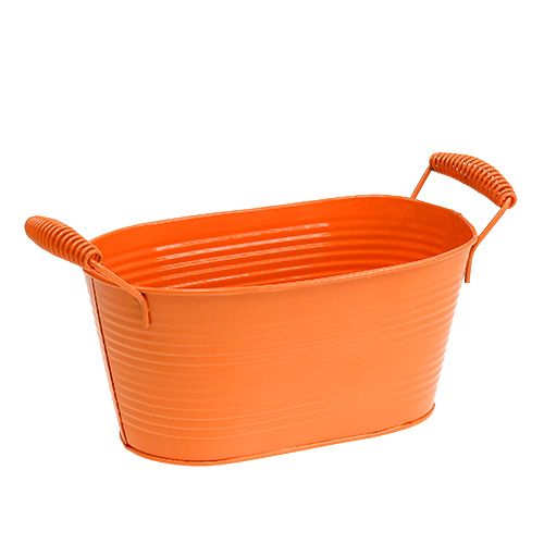 Floristik24 Cuenco ovalado naranja 20cm x 12cm H9cm