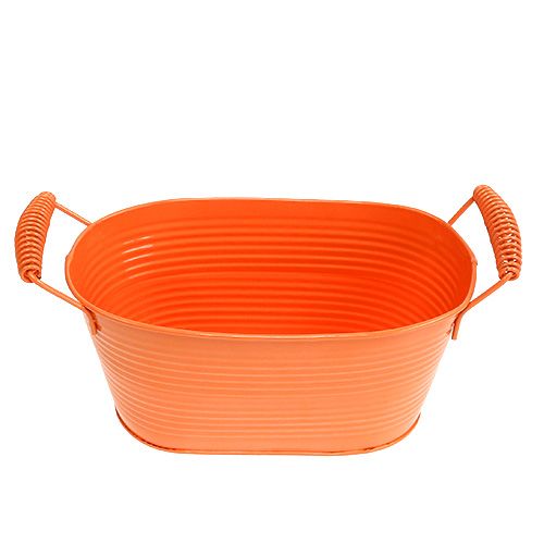 Floristik24 Cuenco ovalado naranja 20cm x 12cm H9cm