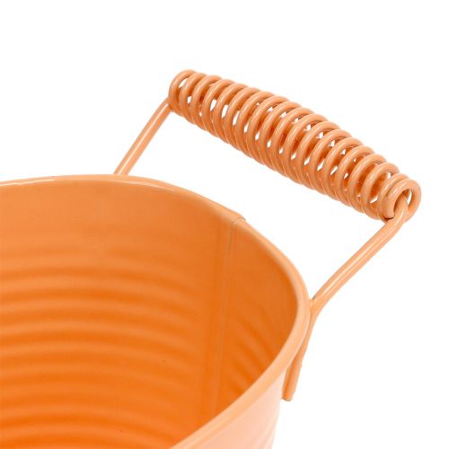 Floristik24 Cuenco ovalado naranja pastel 20cm x 12cm H9cm