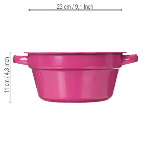 Artículo Jardinera de metal, decoración de verano para salón, 23 cm, 3 piezas