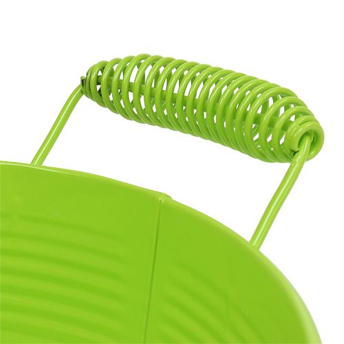 Floristik24 Cuenco redondo verde manzana Ø22cm H9.5cm